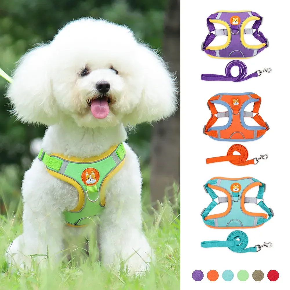 New Dog Leash And Harness Set Pet Adjustable Puppy Cat Vest