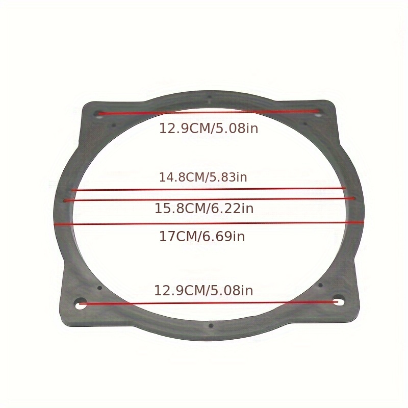2PCS 6.5 Inch Front Door Speaker Adapter Spacer Rings Compatible With 2006-2020 Hyundai Genesis Sonata Elantra Tucson Azera Santa Fe KIA Forte Sedona NIRO — foto 2