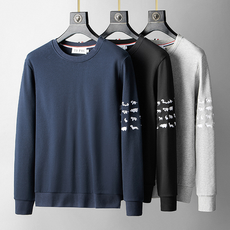 Men's Striped Long Sleeve Pullover Sweatshirt