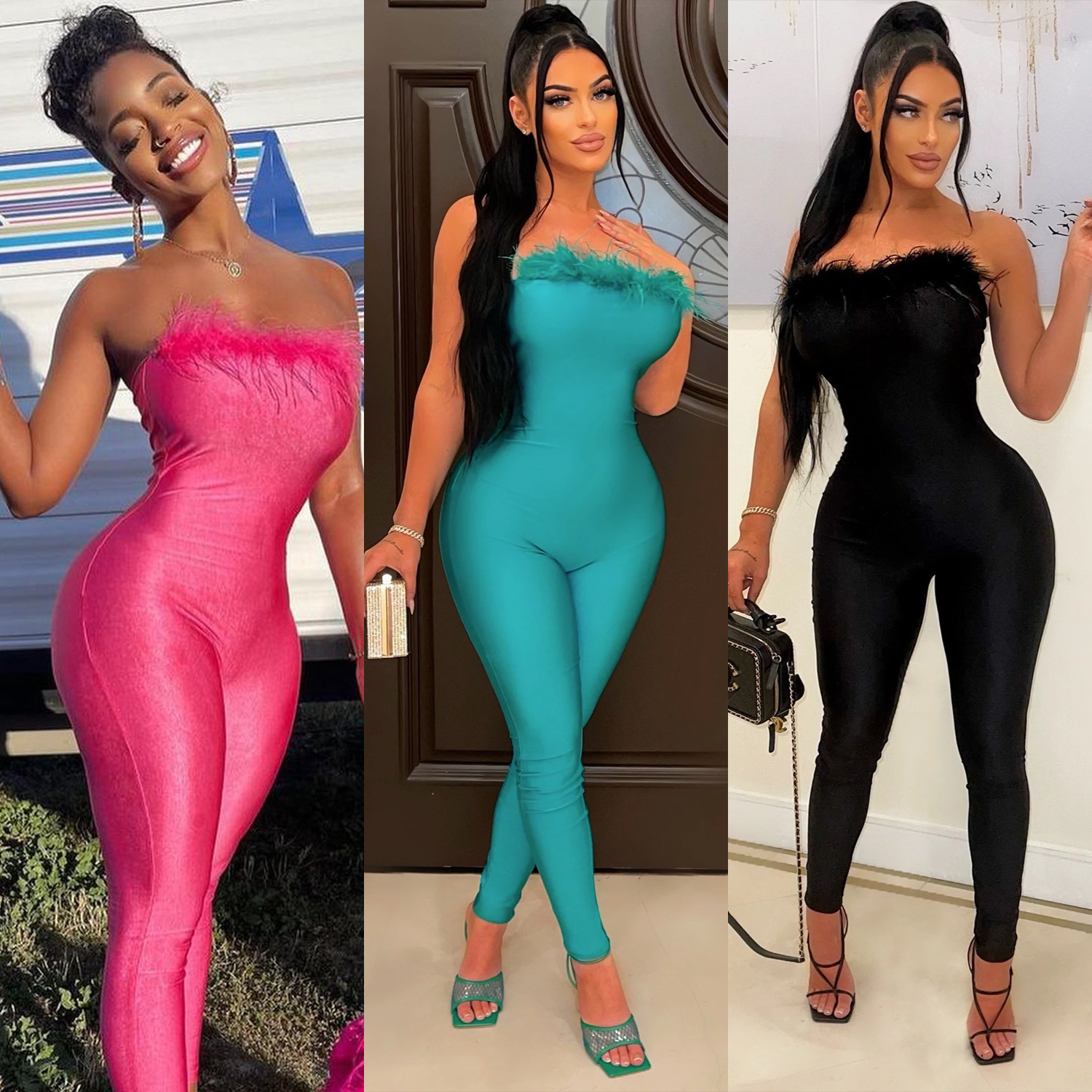 Women’s Skinny Wrap Jumpsuit Trousers