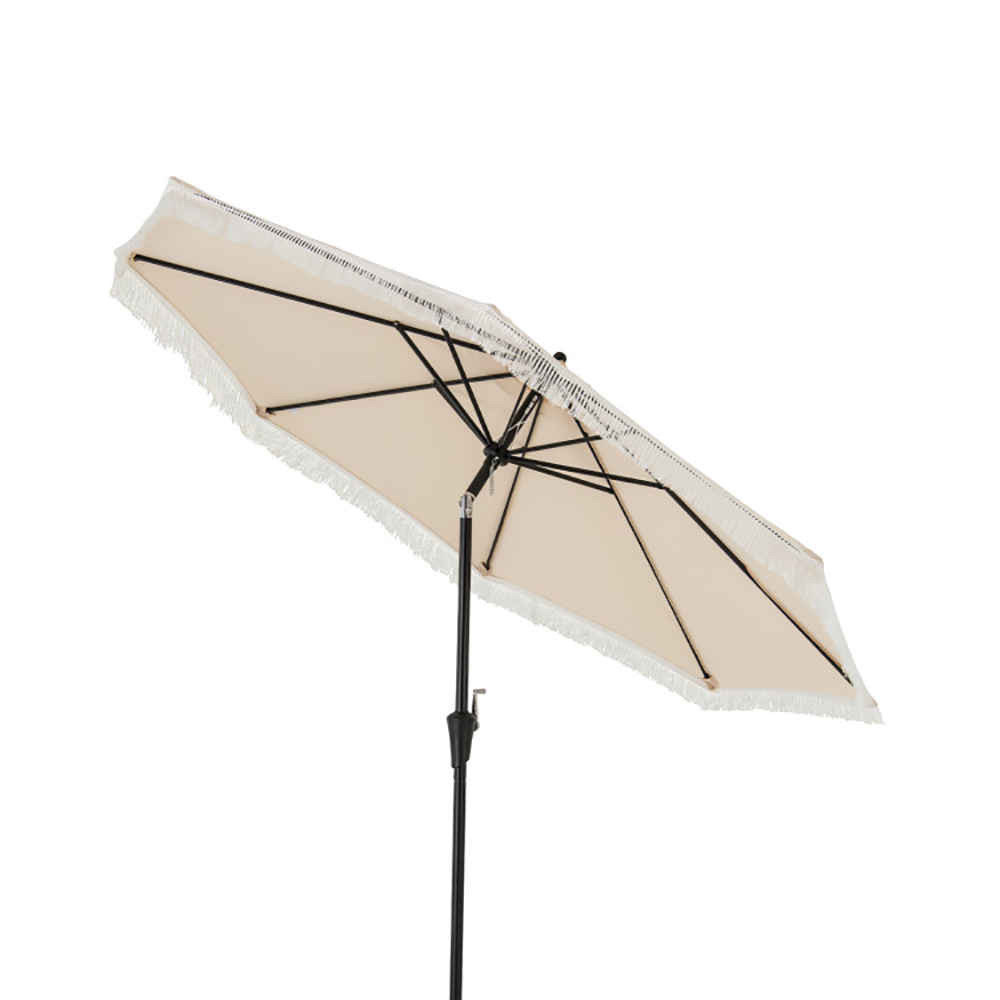 9 FT Patio Umbrella With Sun Protective Canopy For Patio Garden Pool Beige - Shop at LoveMi