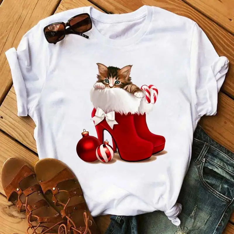 Short-sleeved Casual Printed Bottoming Shirt