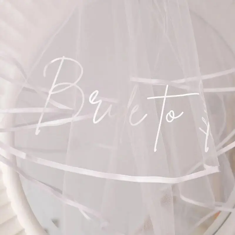 Bachelor Party Bridal Comb Double Layer Veil