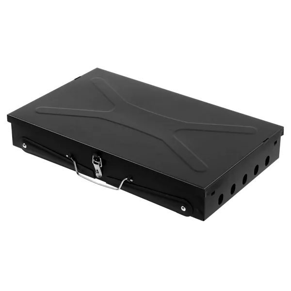 44x27x7cm Portable Square Charcoal Grill Black