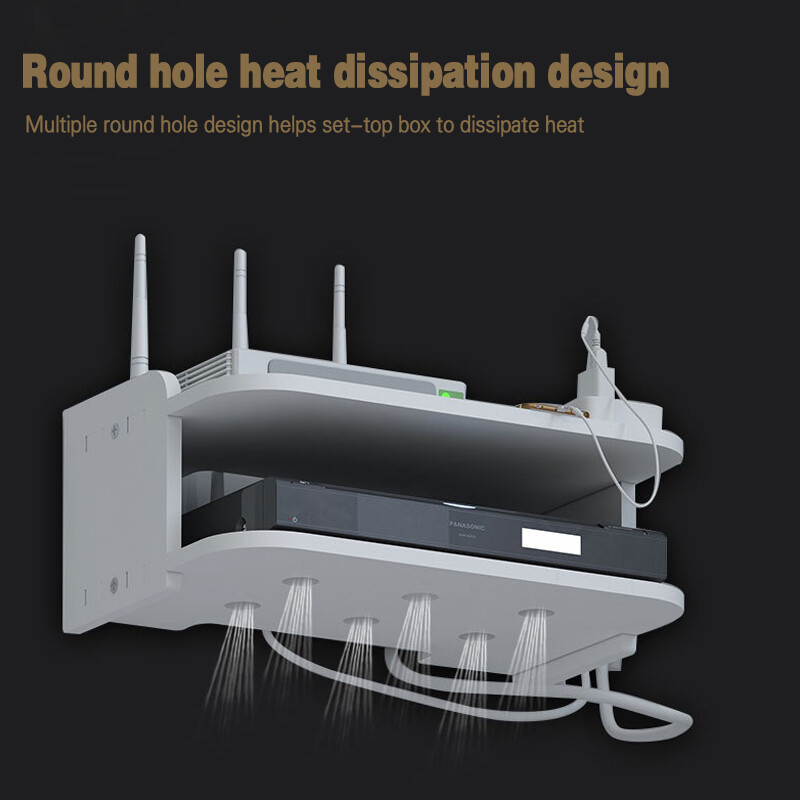 Wall Mount Router Storage Rack Floating Shelf For TV SKY BOX CD DVD Game Console — image 3