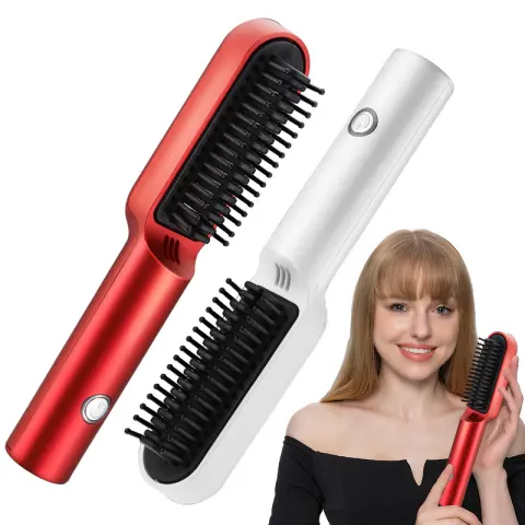 USB Portable Hot Air Comb Rechargable Professional Hair Dryer