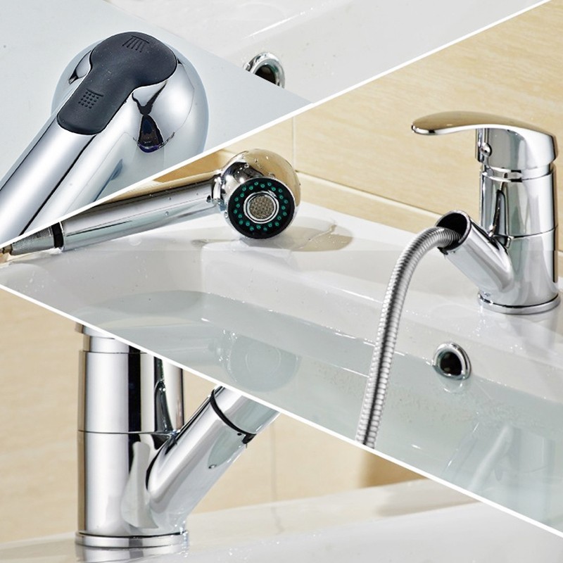 360 Kitchen Tap Sink Mixer Taps Pull Out Spout Spray Single Lever Modern Mono