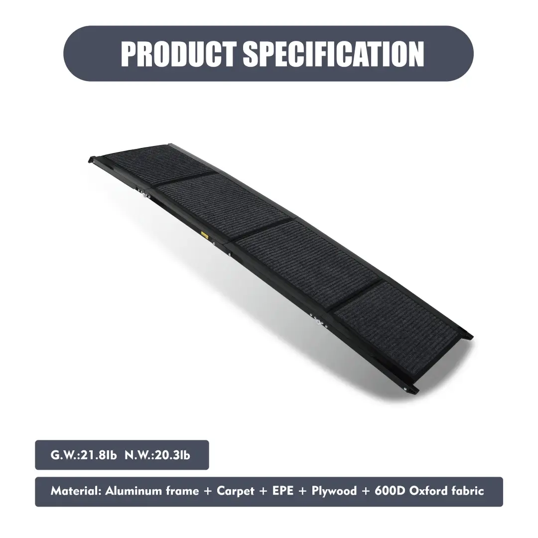 Dog Ramp For Car 71 Long & 19.3 Wide Portable Dog Ramps For Large Dogs With Non-Slip Rug Surface Dog Car Ramp For SUV Car & Truck, Folding Dog Ramp Up To 250LBS