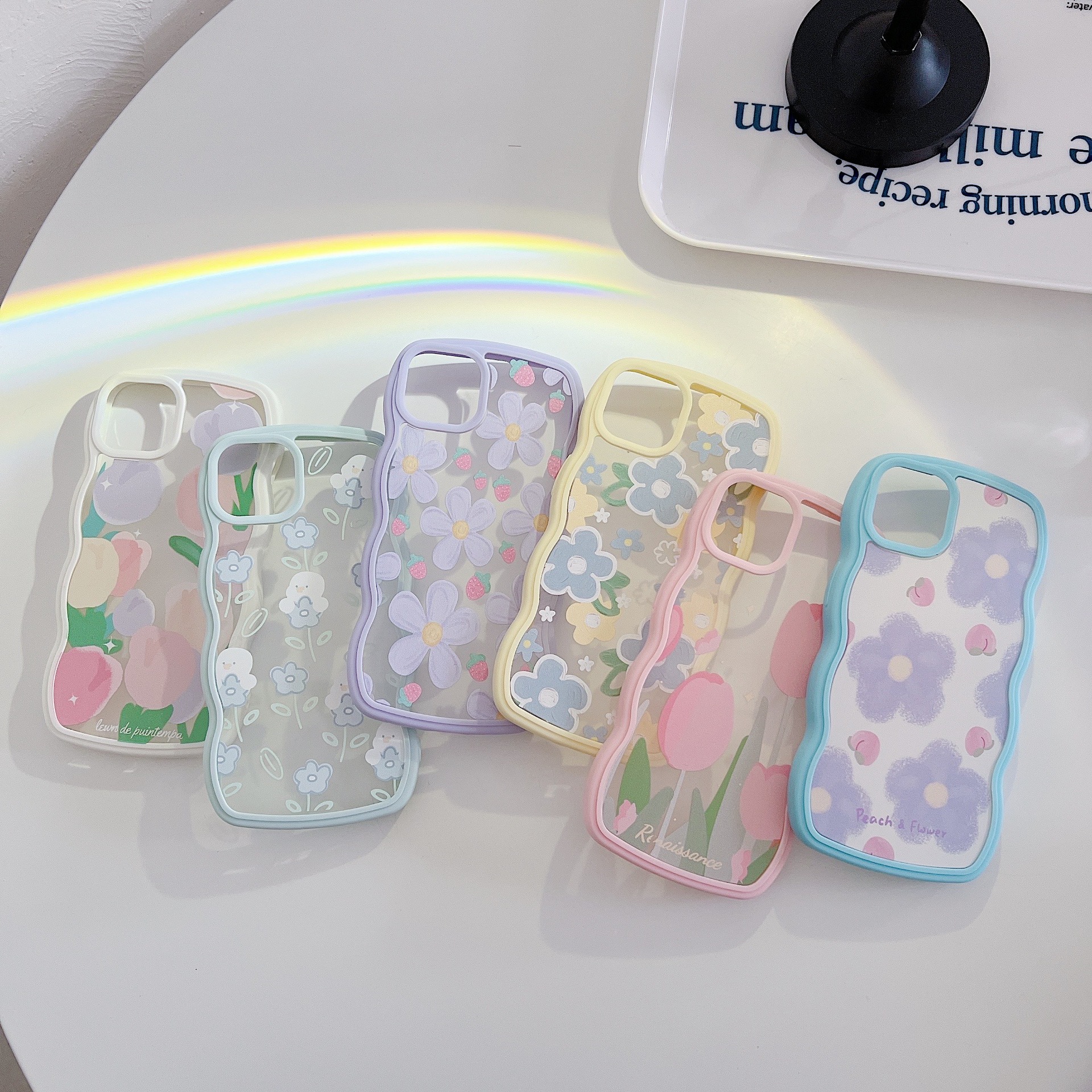 New Oil Painting Ins Wave Edge Mobile Phone Protective Case - Image 4