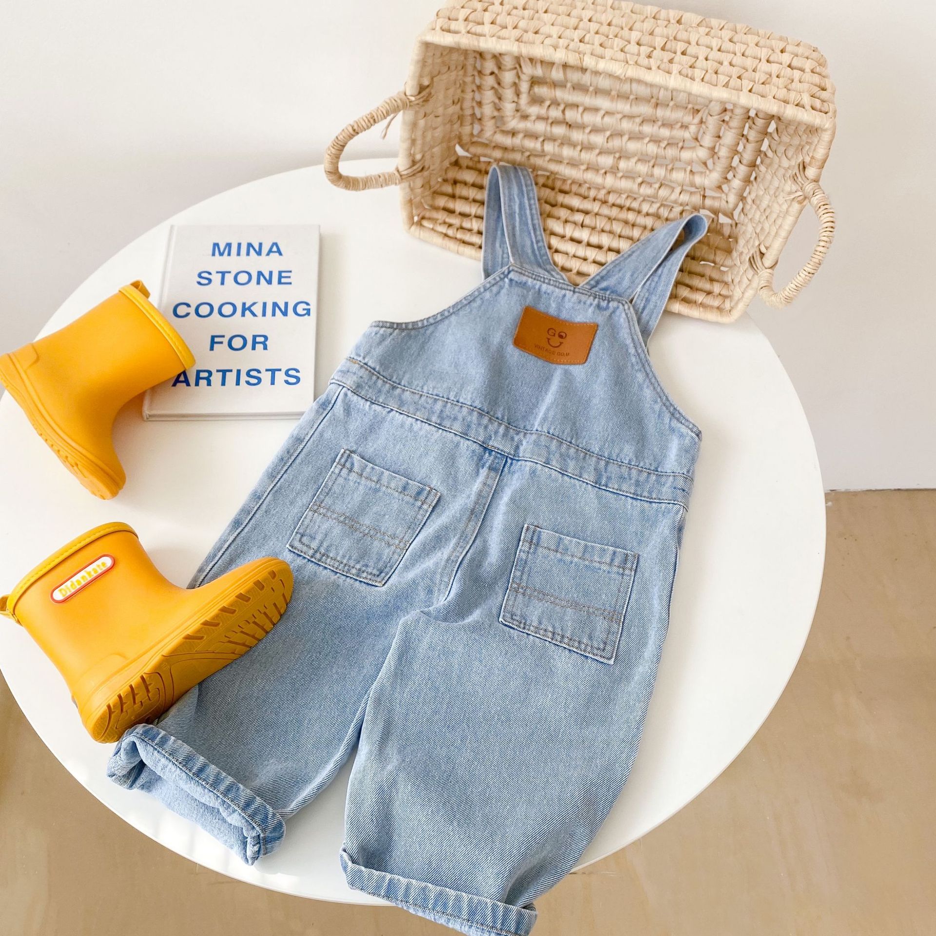 New Children's Overalls Western Style Loose Denim