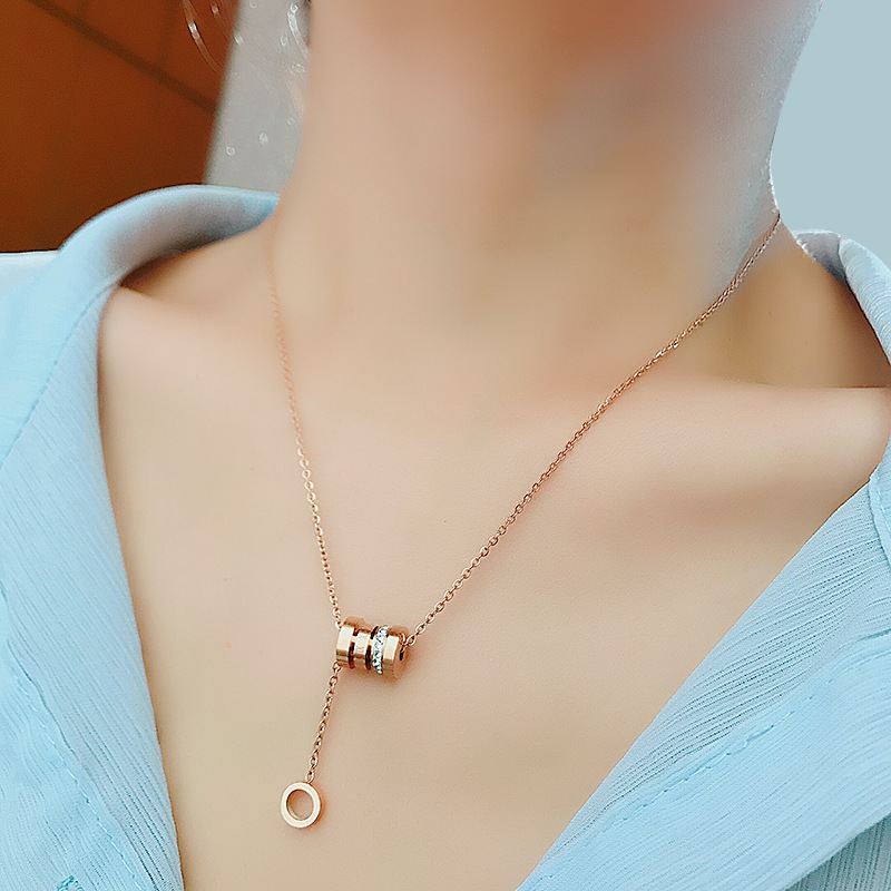 Titanium Steel Necklace Female Anti-fading Net Red Temperament Tassel Clavicle Chain