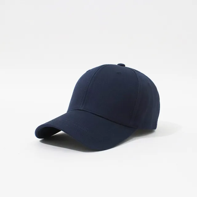 New Hard Top Solid Color Simple Fashion Household Baseball Hat Navy - Shop at LoveMi