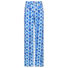 High-rise Floral Print Straight-leg Jeans - Blue - View 1