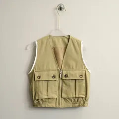 New Short Workwear Style Vest Women's Fashion Versatile - Army Green - View 1