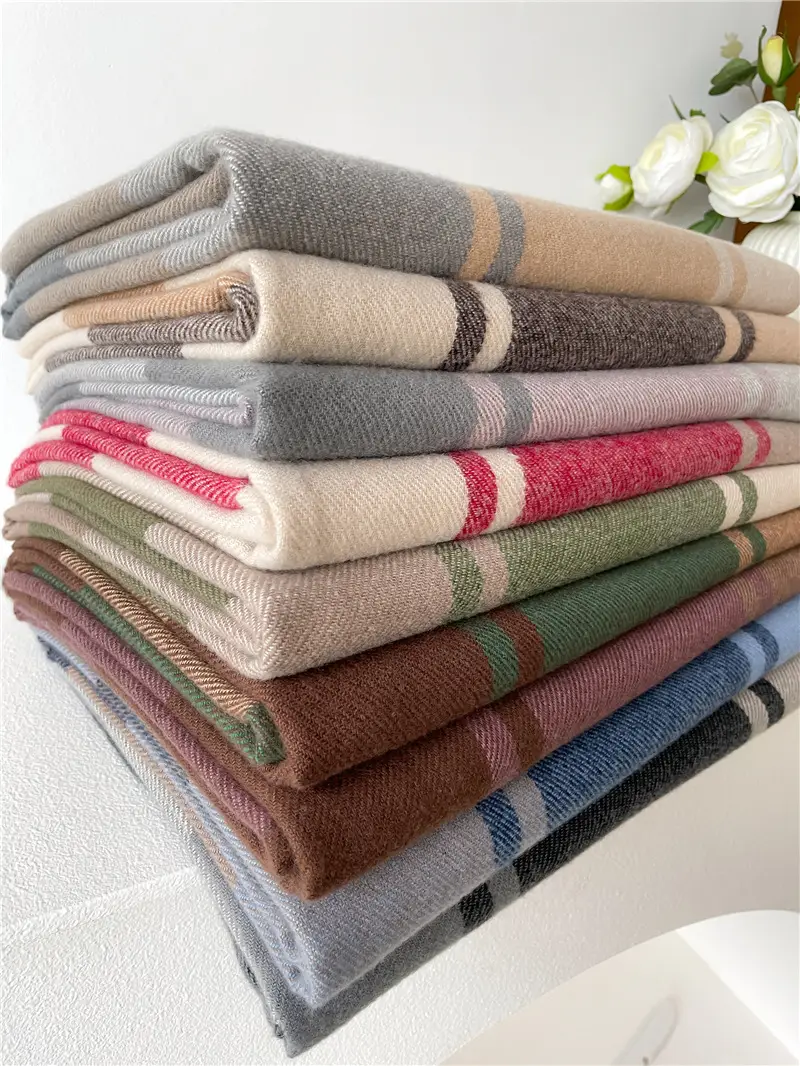 Korean Style Plaid Scarf Women's Autumn And Winter Warm Shawl Men's Scarf Tassel Wild Couple Scarf