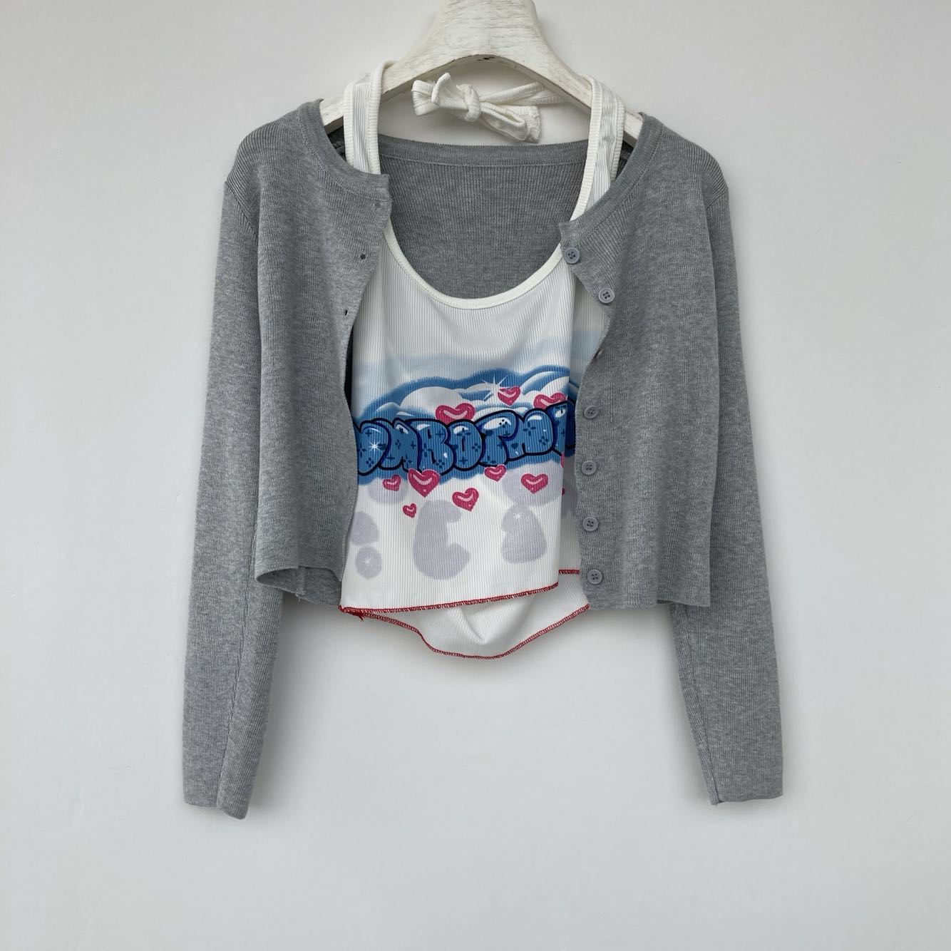 Girl Loose Lazy College Style Cardigan Coat - Image 44