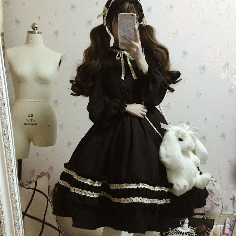 Title 6, Gothic Vintage Lolita Dress Women Japanese Styl...