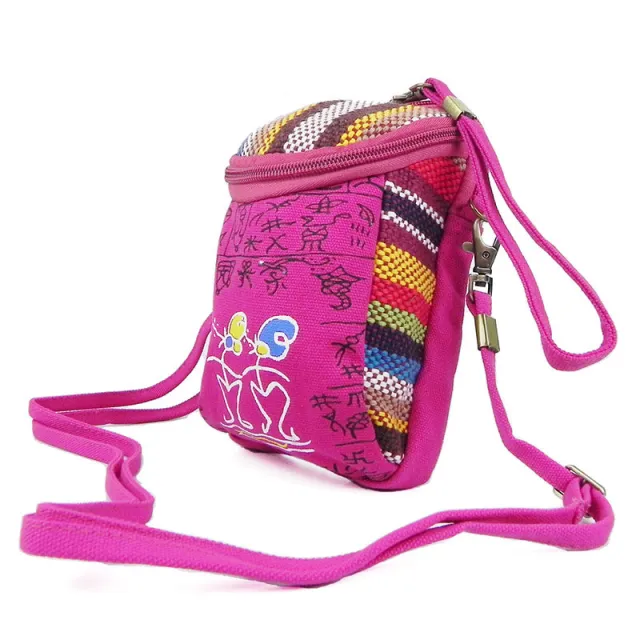 Yunnan Ethnic Single Shoulder Cross Body Handbag Multi purpose Rose - Shop at LoveMi