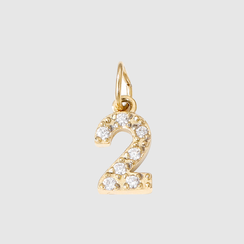 1 Piece 304 Stainless Steel Zircon Ion Plating 14K Gold Real Plated Letter Number Polished Stretch Adjustable Pendant DIY Jewelry Accessories 31