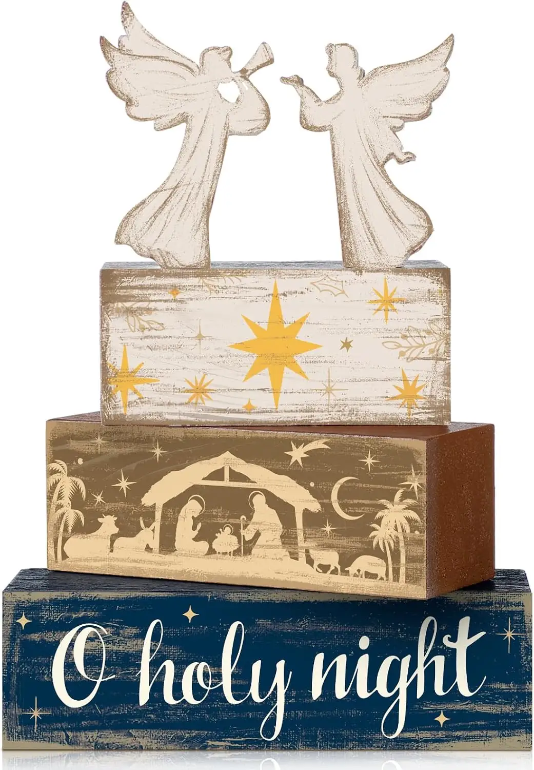 4 Pack Christmas Angel Table Decorations, Festive