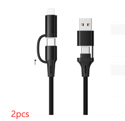 60W Multi-Head Fast Charging Cable Multifunctional USB Charger Cord - 第 7/9 張圖片