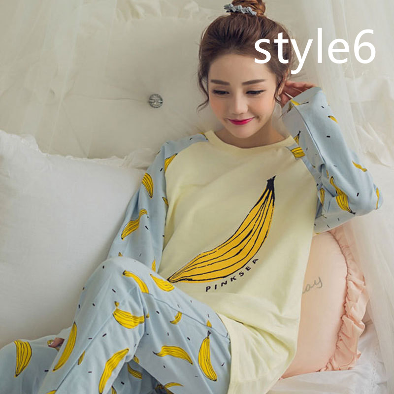 Title 16, Milk Silk Cartoon Long-sleeved Trousers Ladies ...