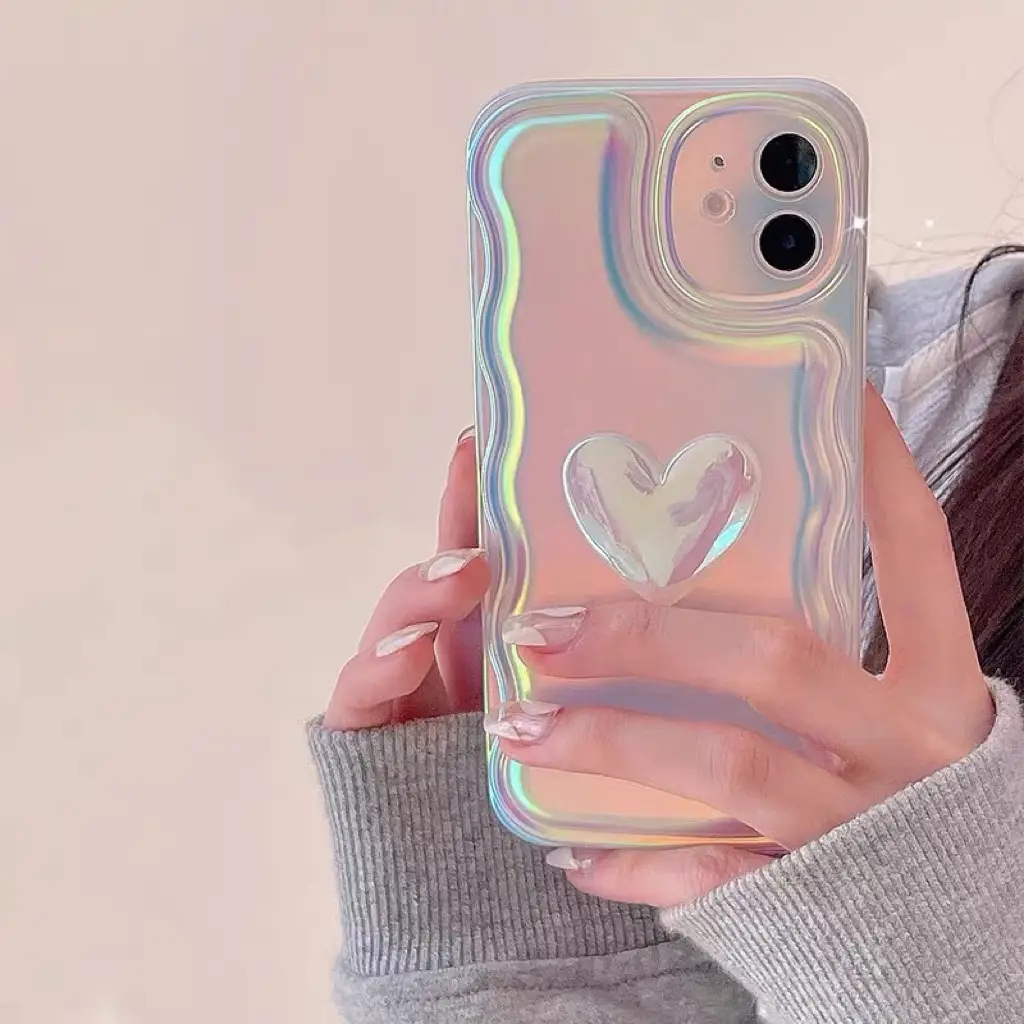 Super Immortal Laser Love Stereo Applicable IP 14Promax Phone Case