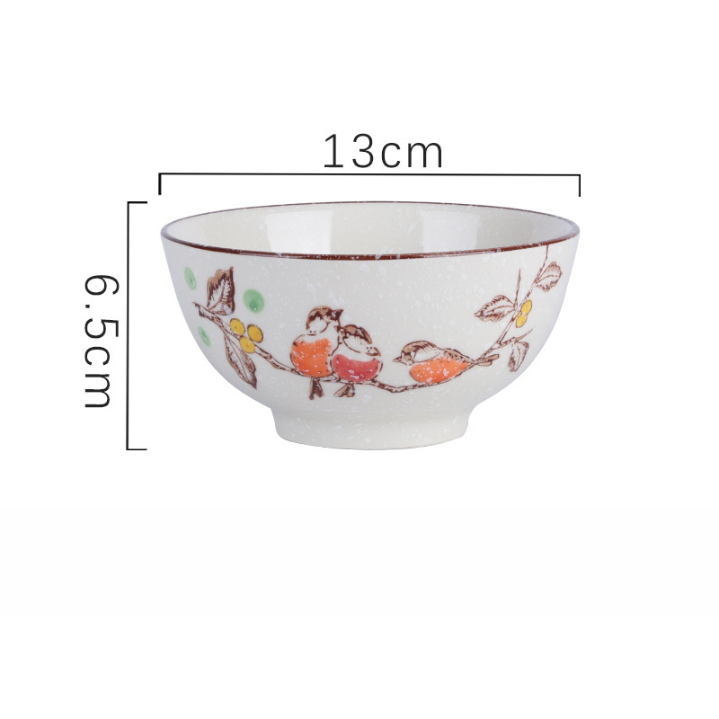 Title 12, Hand Painted Underglaze Ceramic Rice Bowl for H...