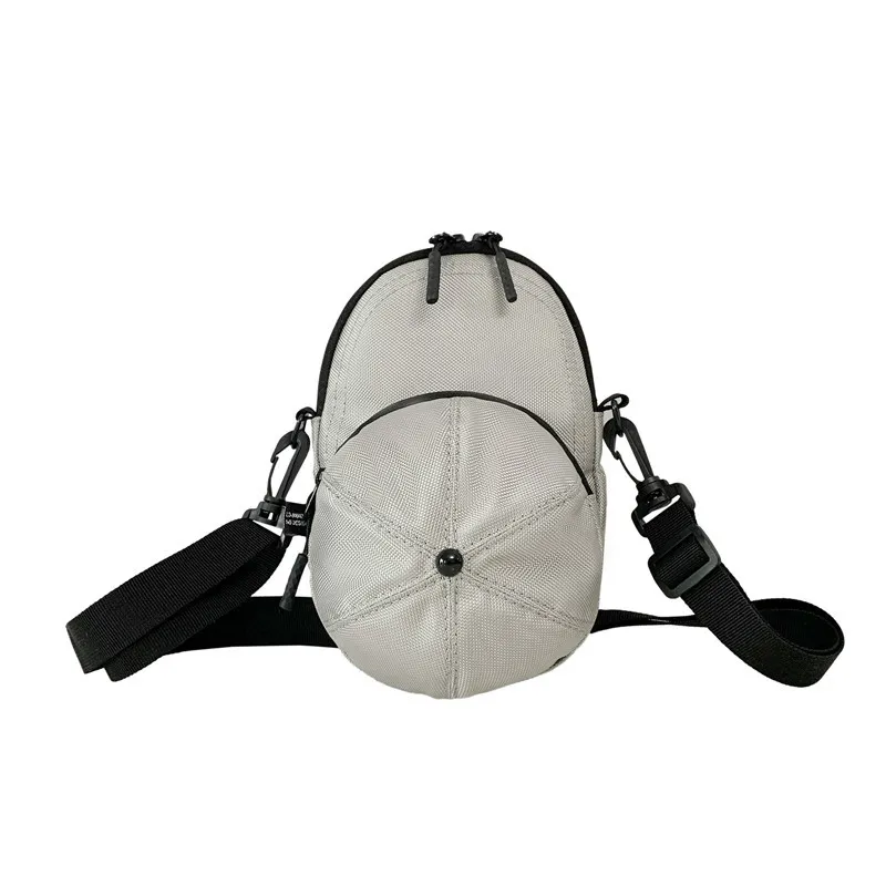 Hat Shape Shoulder Bag Ins Fashion Mini Phone Bags Cute Crossbody Bag For Girls Boys - Grey