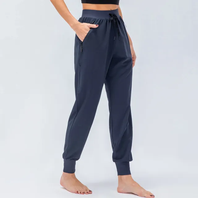 Drawstring Casual Outdoor Running And Hiking Trousers Navy Blue - Shop at LoveMi