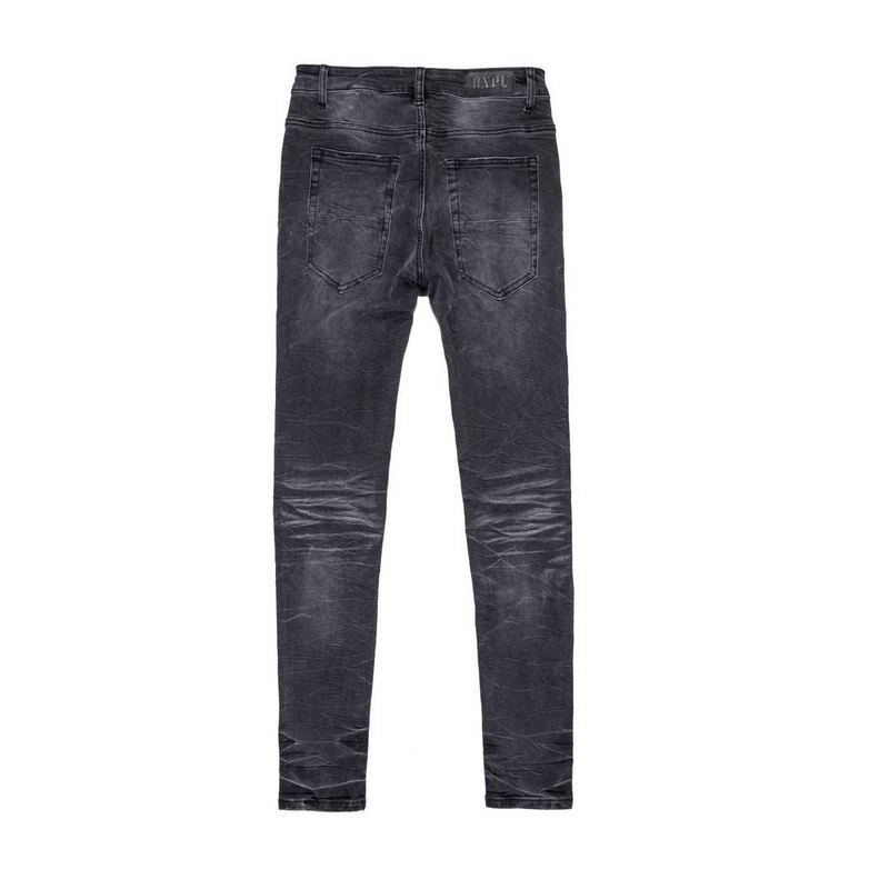 Title 2, Jeans neri punk con effetto distressed e wind p...