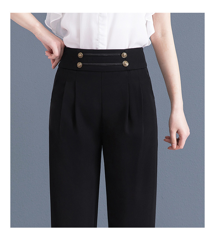 Women's High Waist Petite Casual Professional Harem Pants