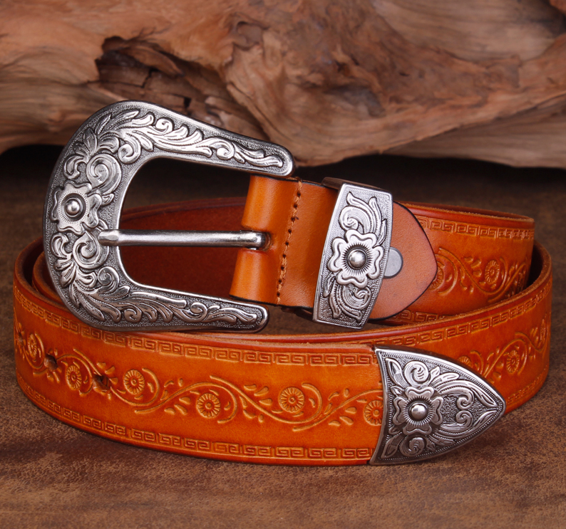 Title 3, Jeans Belt Head Layer Cowhide Belt