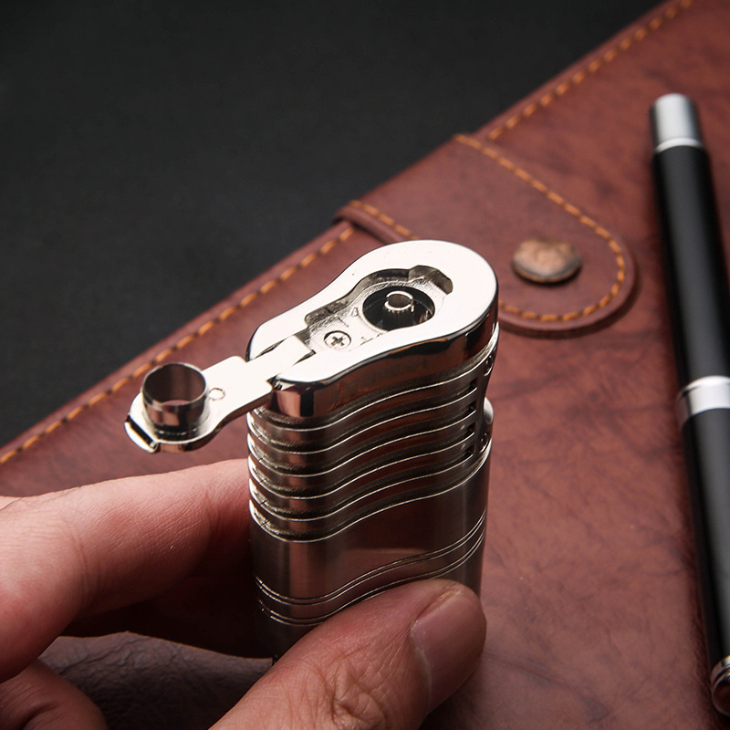 Metal Inflatable Four-straight Cigar Lighter