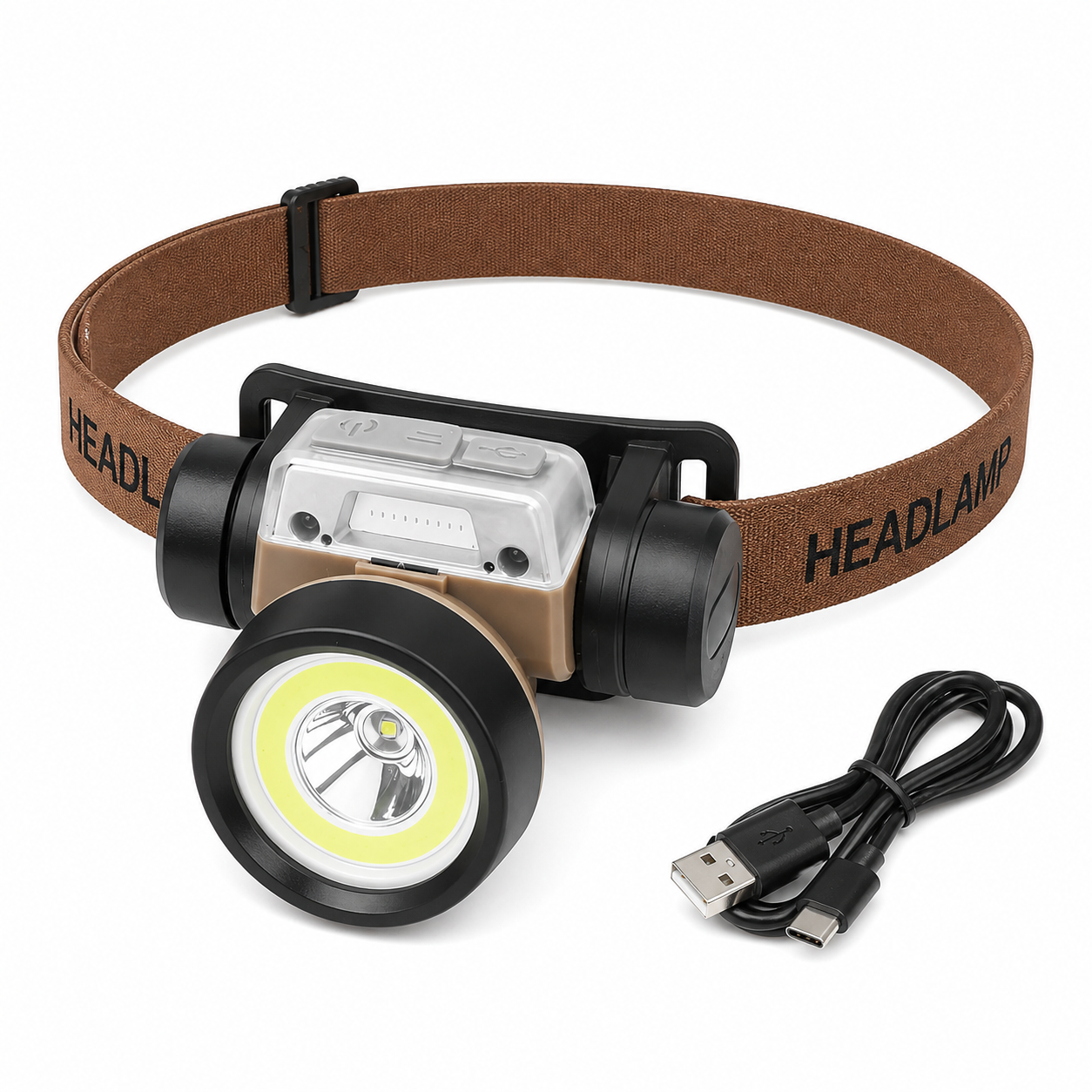 Rechargeable Motion Sensor Type C Waterproof LED Headlamp W11 COB 600LM For Camping Hiking Work