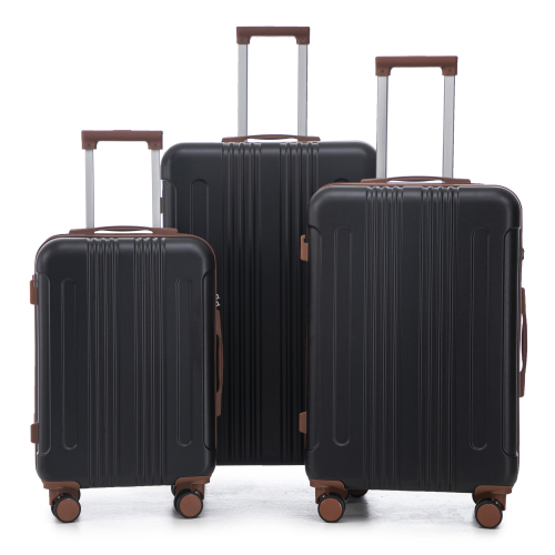 20   24  28  3 Pcs Set In ABS Spinner Wheel Luggage, Carry On Suitcase, Matching Color, TSA Combination Lock