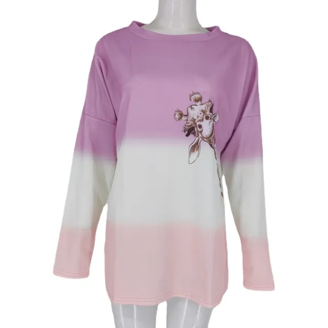 Women's Gradient Print Long Sleeve Top Blue - Shop at LoveMi