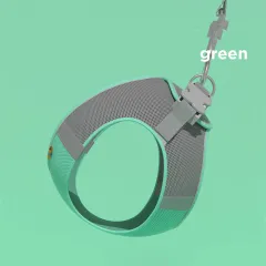Pet Outdoor Dog Walking Reflective Vest Leash - Green - View 1