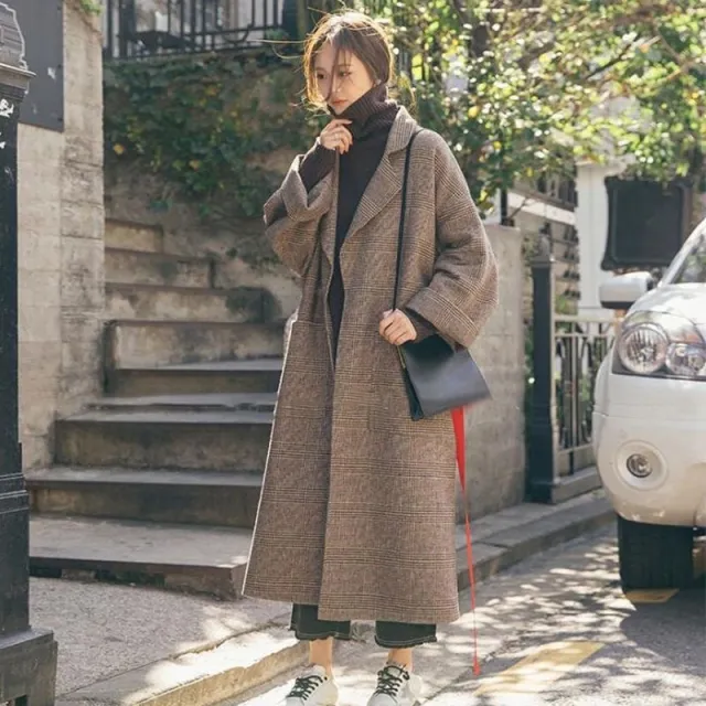 Autumn And Winter New Fashion Plaid Coat For Women Grid Thickening - Shop at LoveMi