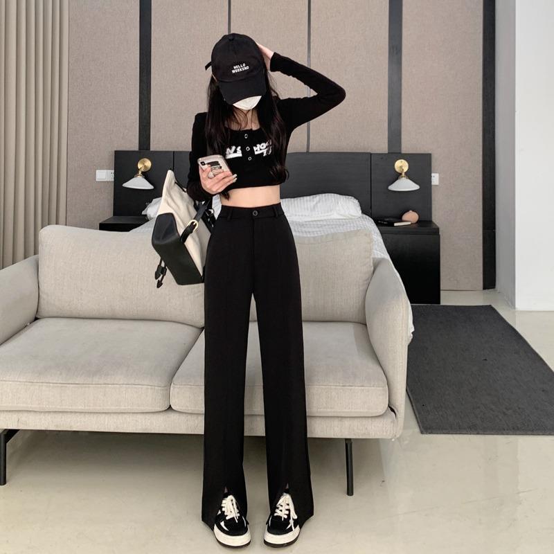 Summer New Loose Chic Wide Leg Suit Pants