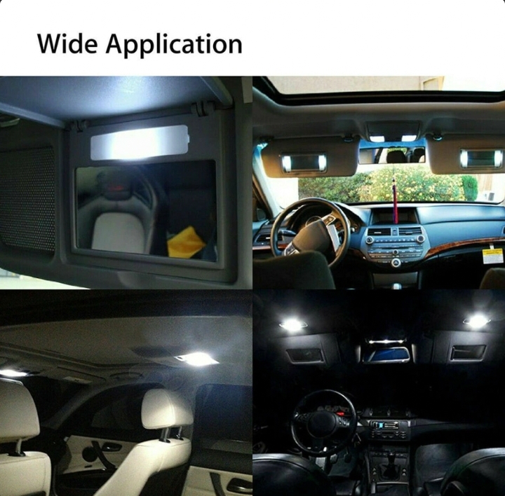 28pcs Car Interior White Combo LED Map Dome Door Trunk License Plate Light Bulbs thumbnail 2