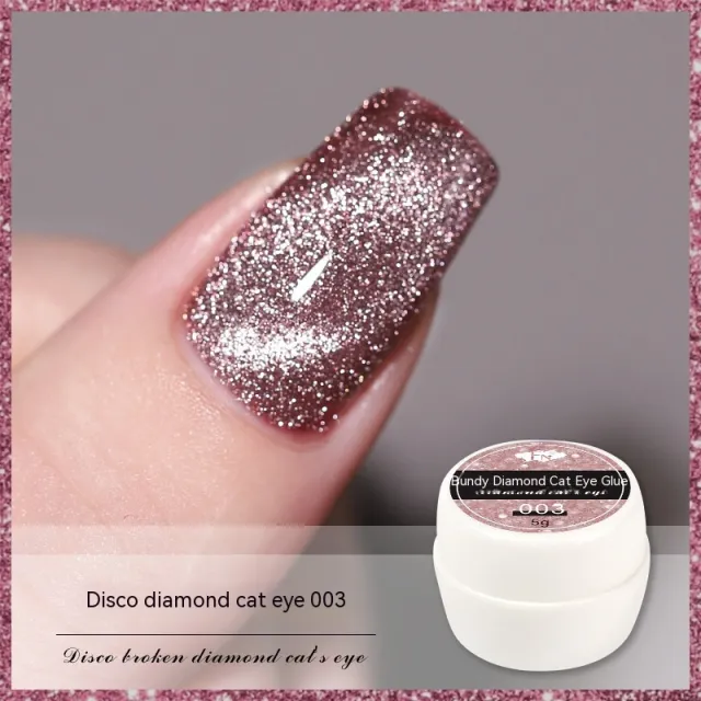 Reflective Diamond In The Debris Glue Cat Eye Gel Polish Nail Art Cat'S Eye 003 - Shop at LoveMi