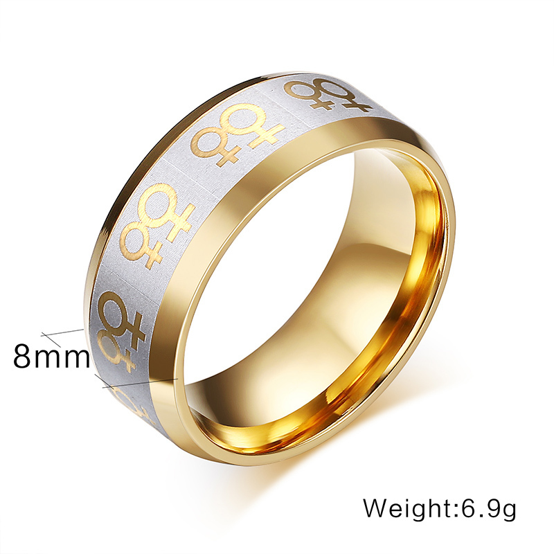 Titanium Steel Personalized Fashion Girlfriend Ring