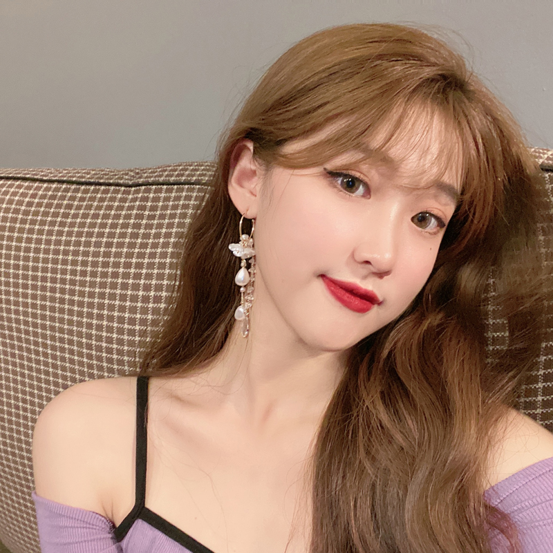 S925 Silver Needle Beautiful Long Earrings