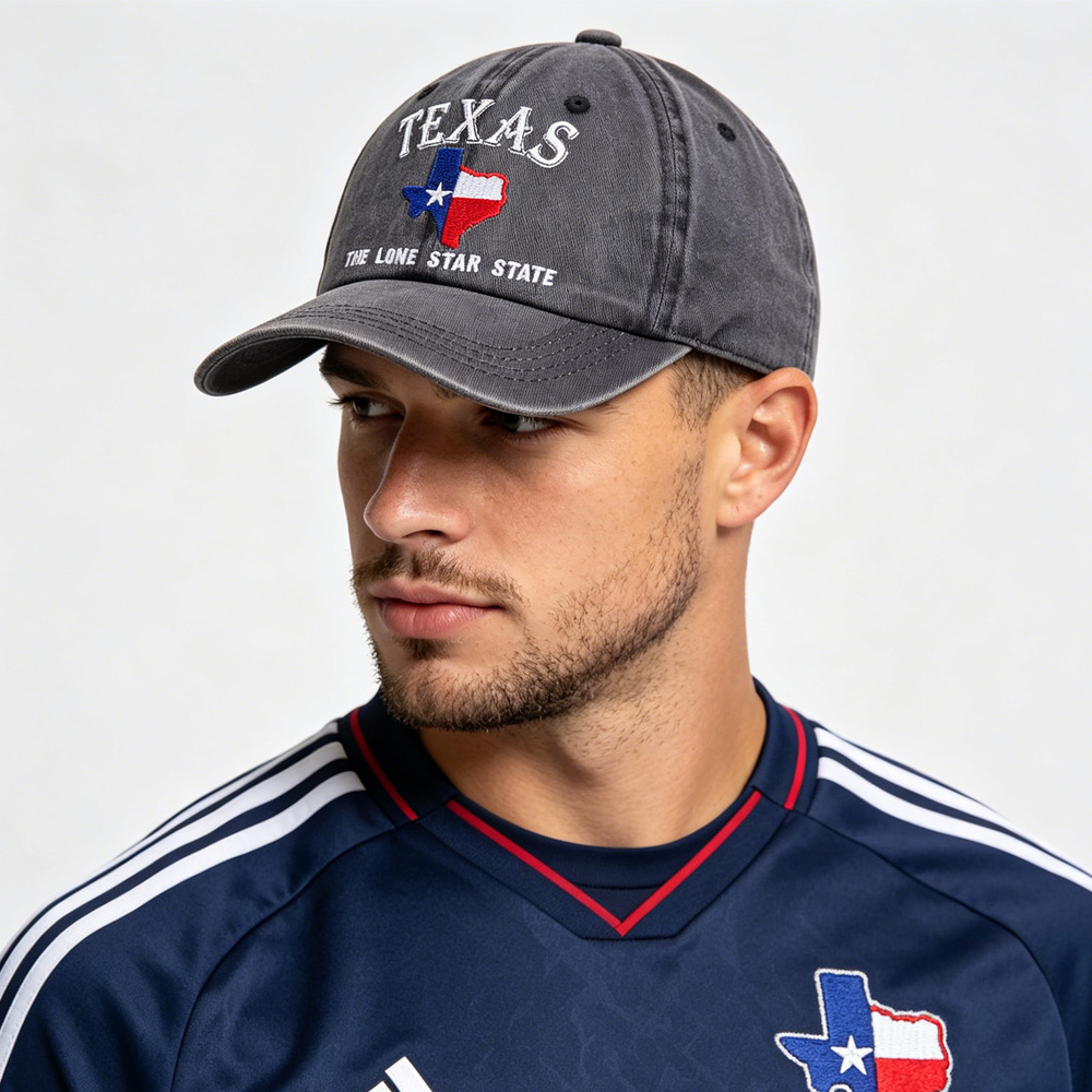 2pcs Texas The Lone Star State Embroidered Baseball Cap - FC Dallas 2026 World Cup Soccer Fan Hat, Adjustable Unisex Cotton Cap 26 2pcs Texas The Lone Star State Embroidered Baseball Cap - FC Dallas 2026 World Cup Soccer Fan Hat, Adjustable Unisex Cotton Cap