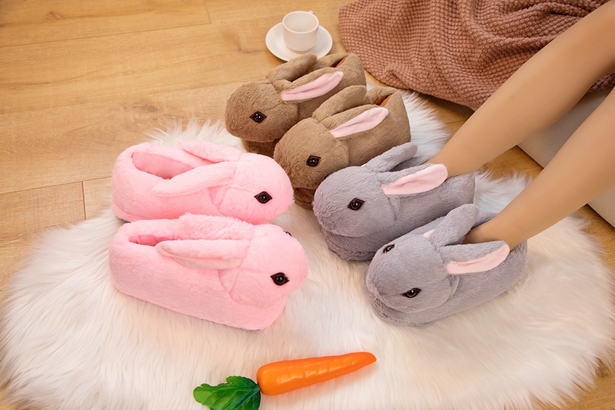 Title 5, Cute Rabbit Hair Cotton Double Eyelid Shoes