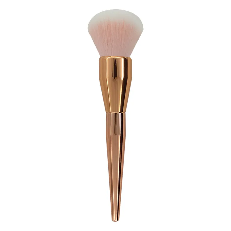 Large Single Powder Brush Rose Gold Cosmetic Brush - Rose Gold