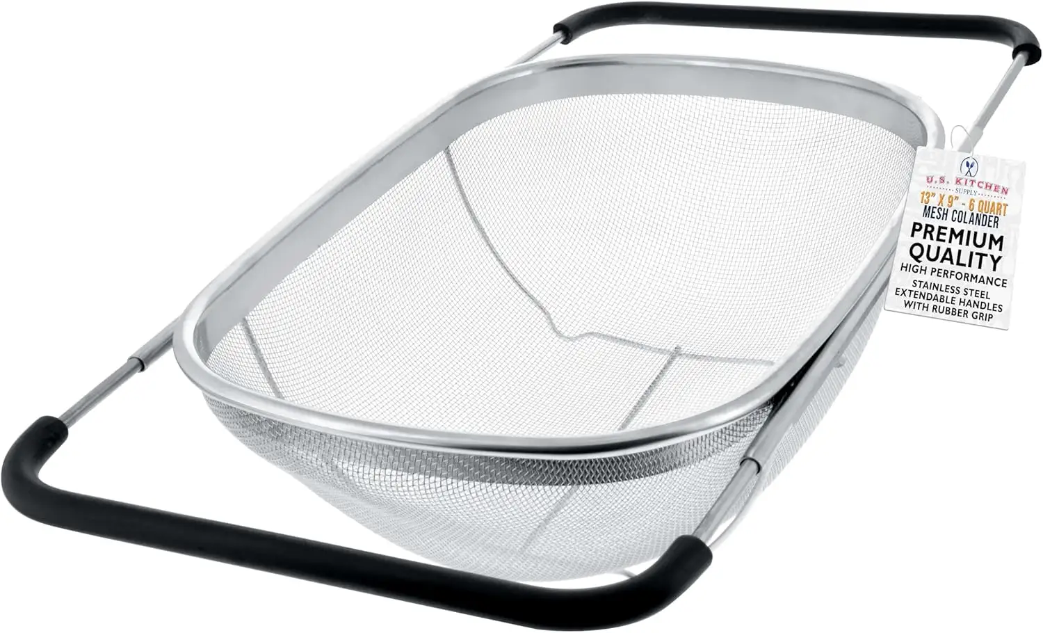 Stainless Steel Colander Strainer, 6 Quart Collapsible