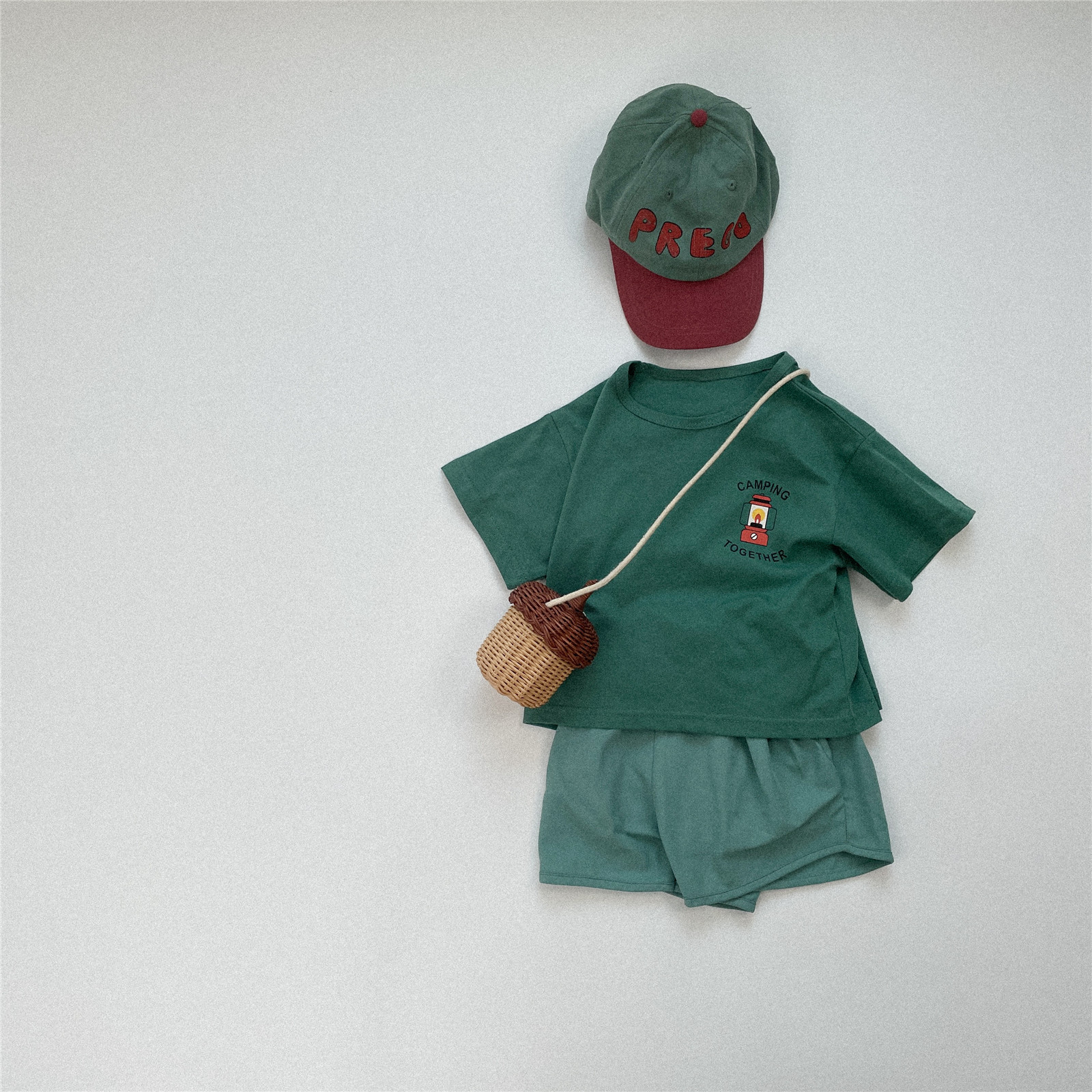 نسخة كورية من القطن الصيفي بأكمام قصيرة نصفية