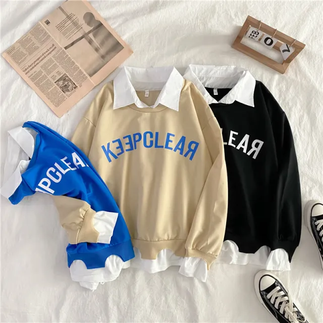 New Korean Junior High School Girls" Autumn Clothes Apricot - Shop at LoveMi